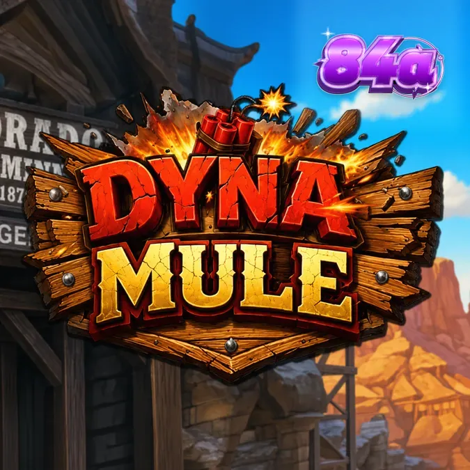 Cena temática de mineração do slot Dyna Mule com a mula protagonista